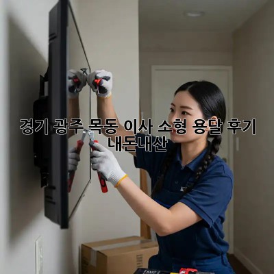 경기 광주 목동 이사🚚 소형 용달 후기 #내돈내산