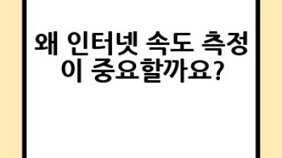 인터넷 속도 측정: 왜 느린가요? 어떻게 개선할까요? 정확한 측정 방법은?