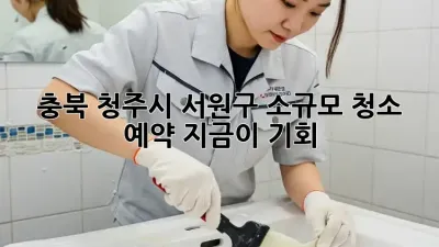 충북 청주시 서원구 소규모 청소 예약, 지금이 기회! ⏳