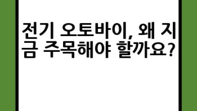 2024 최신 전기 오토바이 추천 가이드: 주행거리, 가격, 성능 완벽 분석!